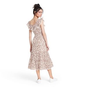 Floral Sleeveless Ruffle Dress